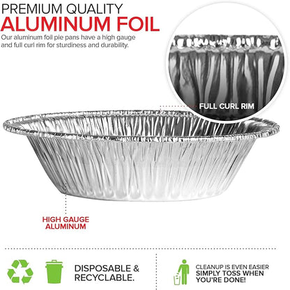 Stock Your Home 4 Inch Mini Aluminum Foil Pans (50 Count) – Disposable Small Tins for Baking Tiny Treats, Fruit Tarts, Quiche, and Mince Pies