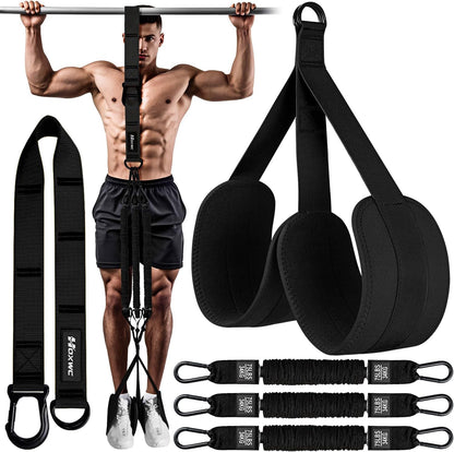 Pull Up Assistance Bands, Adjustable Heavy Duty Resistance Band for Pull Up, 3 Pull Up Bands, Comfortable Fabric Feet/Knee Rest, Assistance Bands for Pull-Up, Home Fitness, Body Stretching