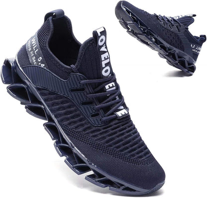 Vooncosir Men's Fashion Sneakers Breathable Mesh Running Shoes Blade Non Slip Soft Sole Casual Athletic Walking Shoes