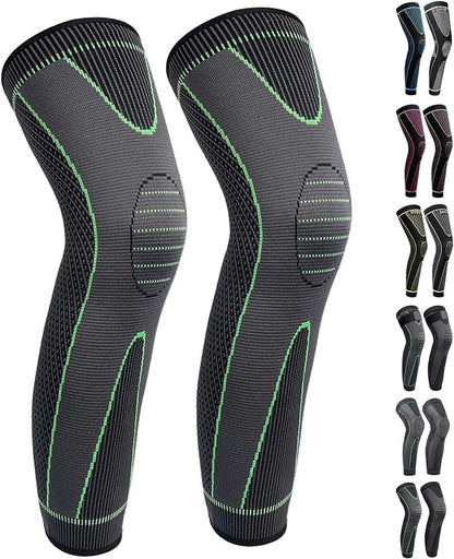 SKDK Full Leg Sleeves Long Compression Leg Sleeve Knee Sleeves Protect Leg, for Man Women Basketball, Arthritis Cycling Sport