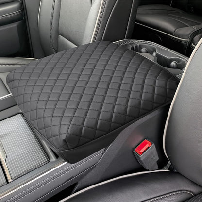 ISSYAUTO Center Console Cover Armrest lid Cover Compatible with 2009-2024 Ram, Leather Arm Rest Covering for Car, Well-Make Durable Middle Console Cover Armrest Box Protective Cover