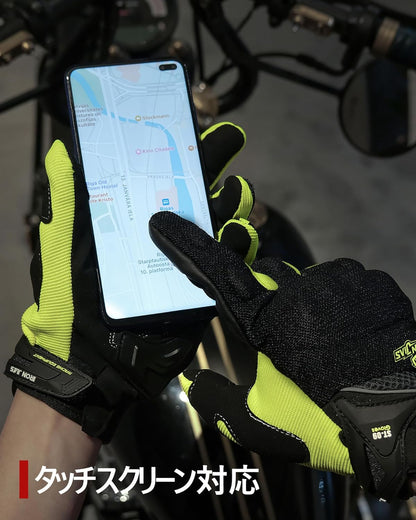 BORLENI Motorcycle Riding Gloves Touch Screen Full Finger Glove Motocross Road Racing Bike Outdoor Sports for Women Men