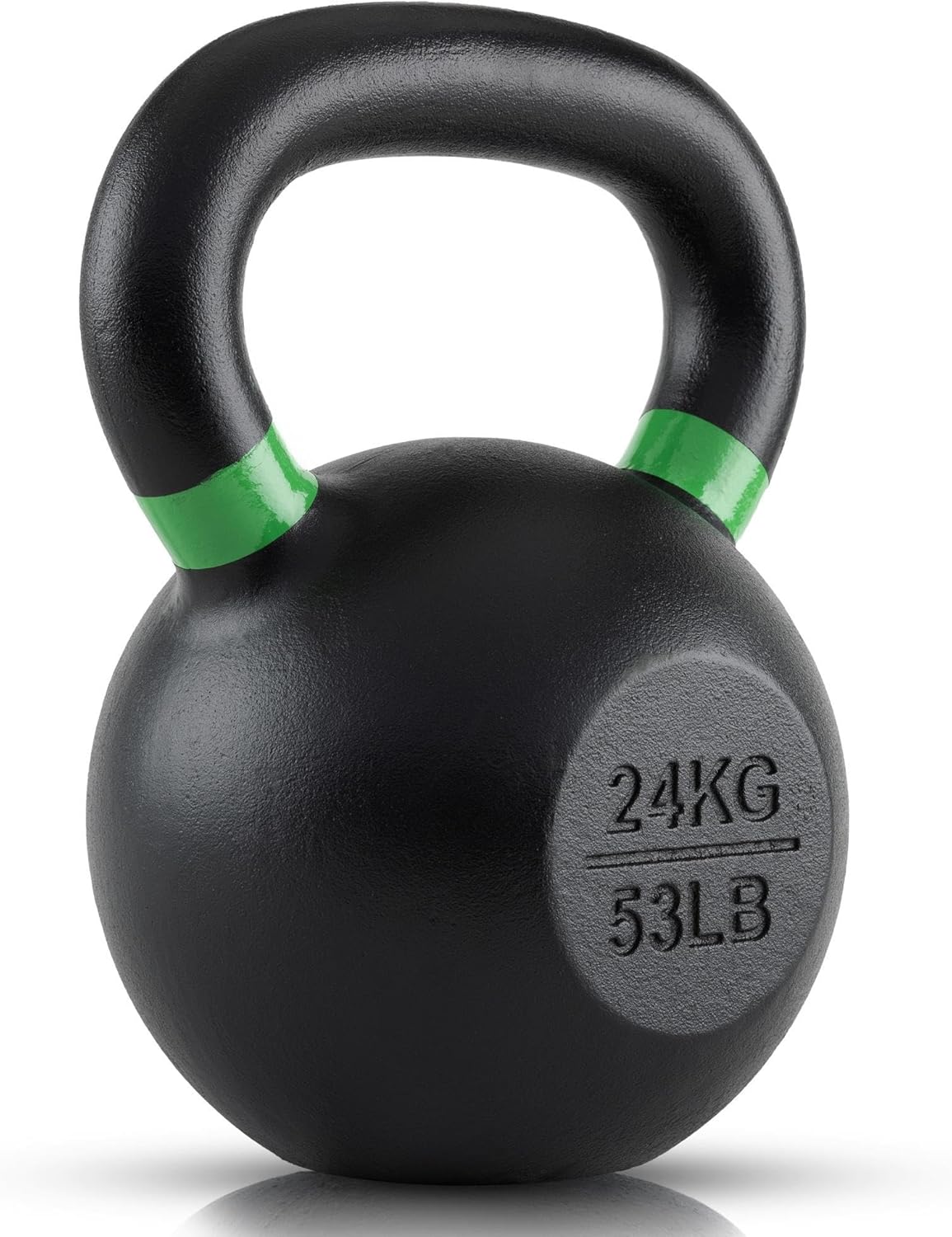 Single Cast Iron Kettlebell | Powder Coated - Wide Handle Weights for Core & Glute Workouts; Swings, Squats, Deadlifts; Strength, Endurance & Flexibility for Men & Women