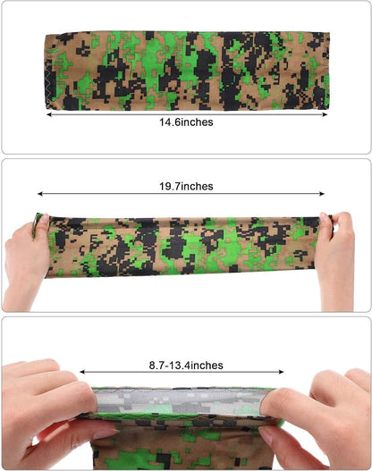 Mudder 8 Pairs UV Sun Protection Cooling Arm Sleeves for Men Women Youth Silk Compression Arm Cover Breathable Outdoors Sport
