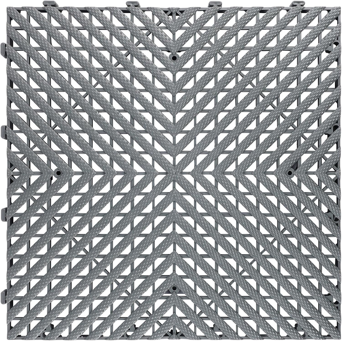 Interlocking Garage Floor Tiles - 0.79in,Vented, Self-Draining, Non-Slip Flooring, Modular, Virgin Polypropylene, Ideal for Garages, Patios, Basements, Decks -51.6 sq ft (Grey, 30PCS)