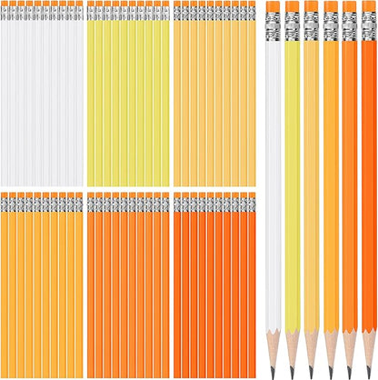 TecUnite 120 Pcs #2 HB Pencils with Eraser,Orange Series