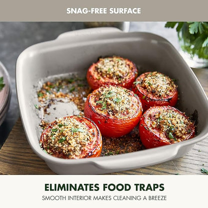GreenPan Premiere Ovenware Healthy Ceramic Nonstick 4 Piece Bakeware Set, PFAS-Free, Rectangular, Square, Quarter, Half Sheet Baking Pans, Warp-Free, Oven & Broiler Safe 600F, Dishwasher Safe, Taupe