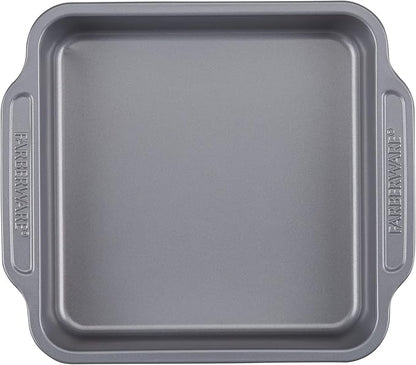 Farberware Nonstick Bakeware Set Includes Cookie Sheets/Baking Cake Muffin and Bread Pan, 8 Piece, Gray