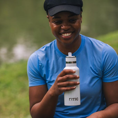 RTIC 16oz Journey Water Bottle, Ceramic Lined, Graphite | Stainless Steel Metal, Insulated for Hot and Cold Drinks, Sports, Travel and Camping