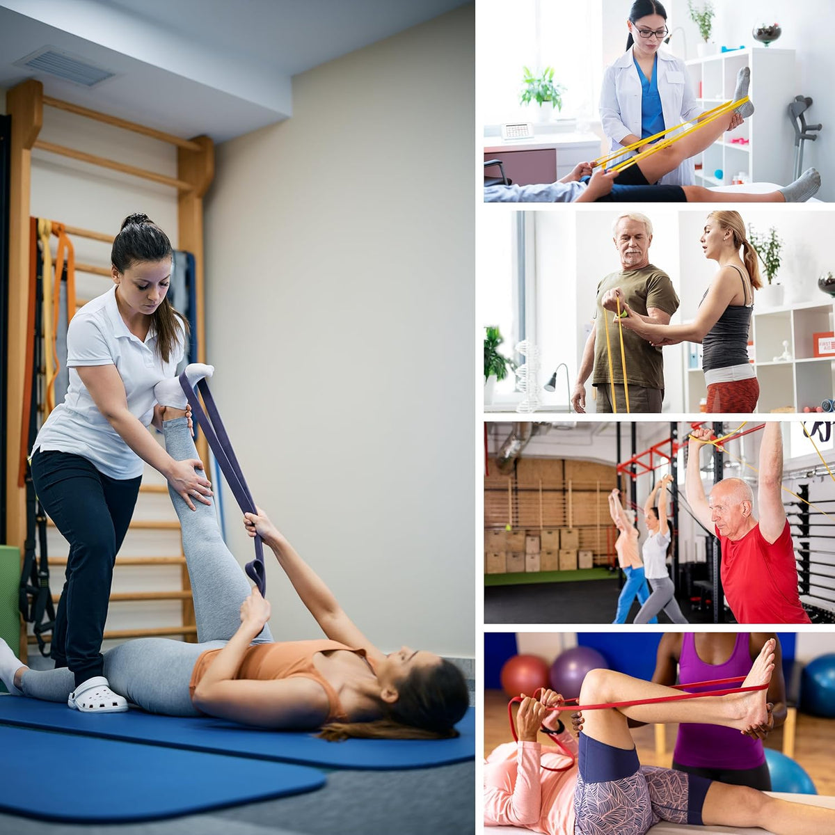 Resistance Bands for Working Out, 6 Packs Exercise Bands, Workout Bands, Pull Up Assistance Bands for Body Stretching Training Physical Therapy Muscle Training for Men & Women