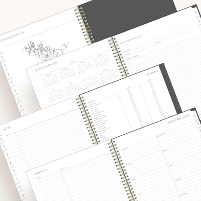 Blue Sky 2026 Weekly & Monthly Planner Calendar, 8.5"x11", Midnight Garden