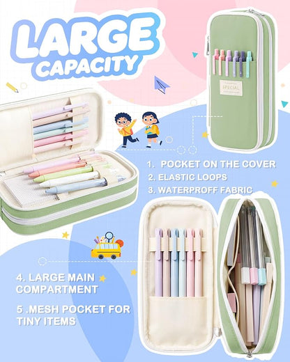 63PCS Stationery Set, Aesthetic School Supplies with Pencil Case