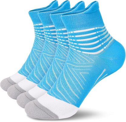 IRAMY Compression Ankle Support Socks Women - Wicking, Cushioned Athletic, Plantar Fasciitis Relief 2/3/6 Pairs