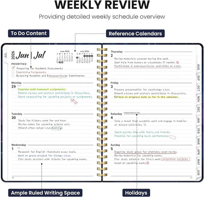 ZOTIA Planner 2026-2027 Weekly & Monthly Calendar Planner Jul 2026-Jun 2027