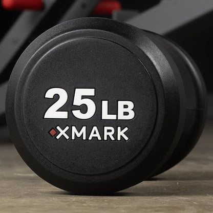 XMARK Dumbbell Weights Sets, 5-50lb and 5-75lb Dumbbell Sets, No Odor, Urethane Dumbbells, Commercial Gym and Home Gym Equipment