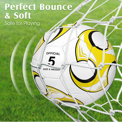 Lenwen 12 Pcs Soccer Balls with Pump Bulk Official Size 5 4 3 Kids Teen Adult Indoor Outdoor Sports Soccer Ball Toddler Youth Gift for Training Game Practice Christmas Operation
