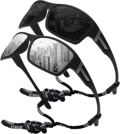 STORYCOAST Polarized Sports Sunglasses for Men Women Unbreakable Frame Cycling Fishing Driving