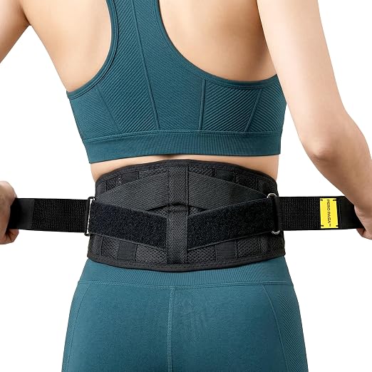 Lower Back Brace for Women and Men, Adjustable Back Brace with Back Support Belt and Back Support Brace, Slim Breathable Lumbar Support for Daily Stability, Back Braces M(Waist:32''-42'')