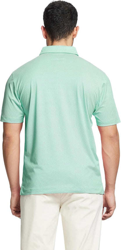 M MAELREG Golf Shirts for Men Dry fit Sports Jacquard Lightweight Performance Texture Short Sleeve Collared Polo Shirts