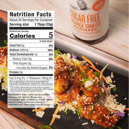 G Hughes Sugar Free, Assorted Marinades - Gluten Free, Sugar Free Sauces and Marinades Gift Sets, Marinades for Meats, (1) Lemon Herb 12oz bottle (1) Teriyaki 13oz bottle & (1) Orange Ginger 13oz