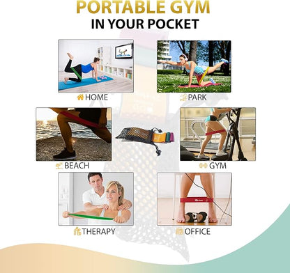 Fittest Pro by Limm Resistance Bands for Legs and Butt, Fabric Exercise Loop Bands Yoga, Pilates, Rehab, Fitness and Home Workout, Strength Bands for Booty