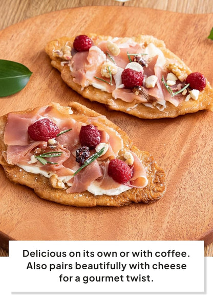 K FOOD KOREAN FOOD Flat Croissant Himalayan Pink Salt, Crispy and Buttery Dessert Bites, Only 102 Calories, Perfect for School Lunchboxes, Individually Wrapped, Pack of 10 (20g Each)