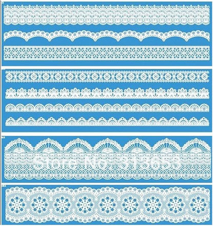 set of 4 huge 15.5" sugar edible cake silicone fondant impression lace mat cake decorating mold gum paste cupcake topper tool icing candy imprint baking moulds sugarcraft trimming flower