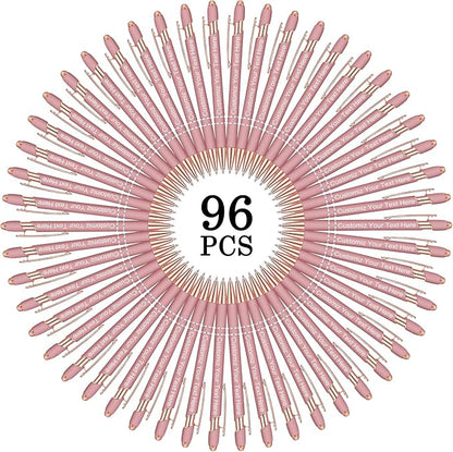Qingxily Up to 300 Pcs Custom Pens Bulk,Personalized Pens with Engraving,Customized Stylus Ballpoint Pens with Your Name,Text,Message for BusinessColorful Pens ,Rose gold,96- Count (Pack of 1)