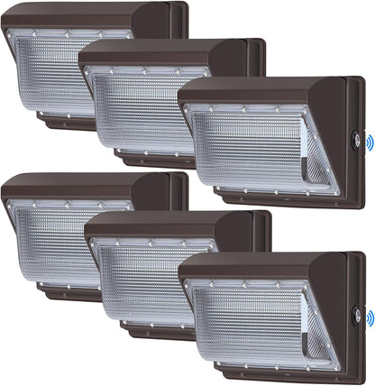 120W LED Wall Pack with Photocell, 5000K 15840LM Dusk to Dawn Lights Security Switch Control Outdoor Wall Light, Commercial Waterproof Rust-Proof Outside Lighting for Barn Shop Garage 8Pack