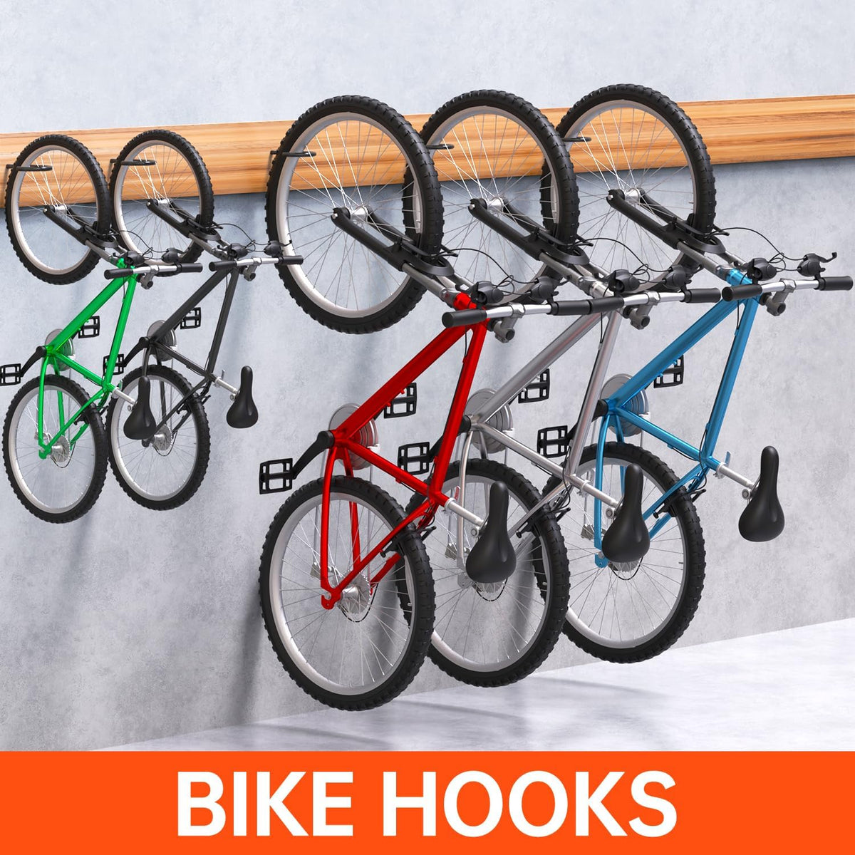 16-Pack Heavy Duty Bike Hook, Loading Capacity 100 LBS, 6 inch, Bike Hooks for Garage Wall and Garage Ceiling
