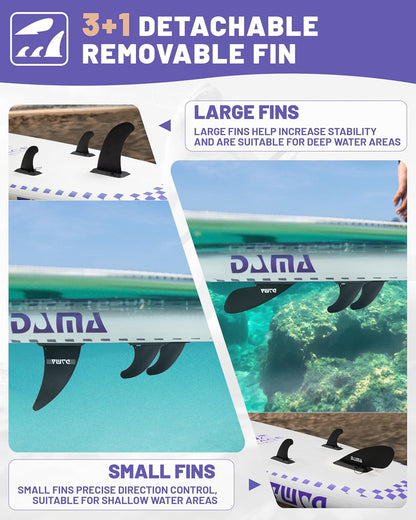 DAMA 11'*34"*6" Inflatable Paddle Board, Paddle Boards for Adults,Sup,Lightweight and Durable, Easy to Inflate, Versatile in Style, Fully Functional, Equipped w/High Grade Accessories.