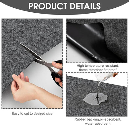 GlowShade 2 Pack Oil Spill Mat, 36 X 60 Inch Garage Floor Mat Under Car, Absorbent Oil Pads Drip Leak Mat with Weather Backing, Reusable, Washable, Non Slip, Protects Floor (2)