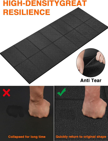 Treadmill Mat, 5'x2.5'/5.6'x2'/6.5'x3'/8'x3',6mm Thickness Exercise Equipment Mat for Carpet Hardwood Floors, Compatible with Walking Pad,Spin Bike,Elliptical Trainer,Rowing Machine
