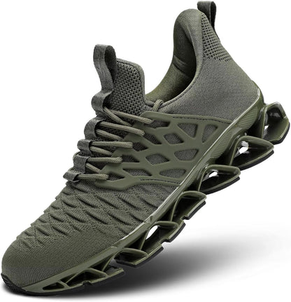 Men's Slip on Walking Running Shoes Blade Tennis Casual Fashion Sneakers Comfort Non Slip Work Sport Athletic Trainer