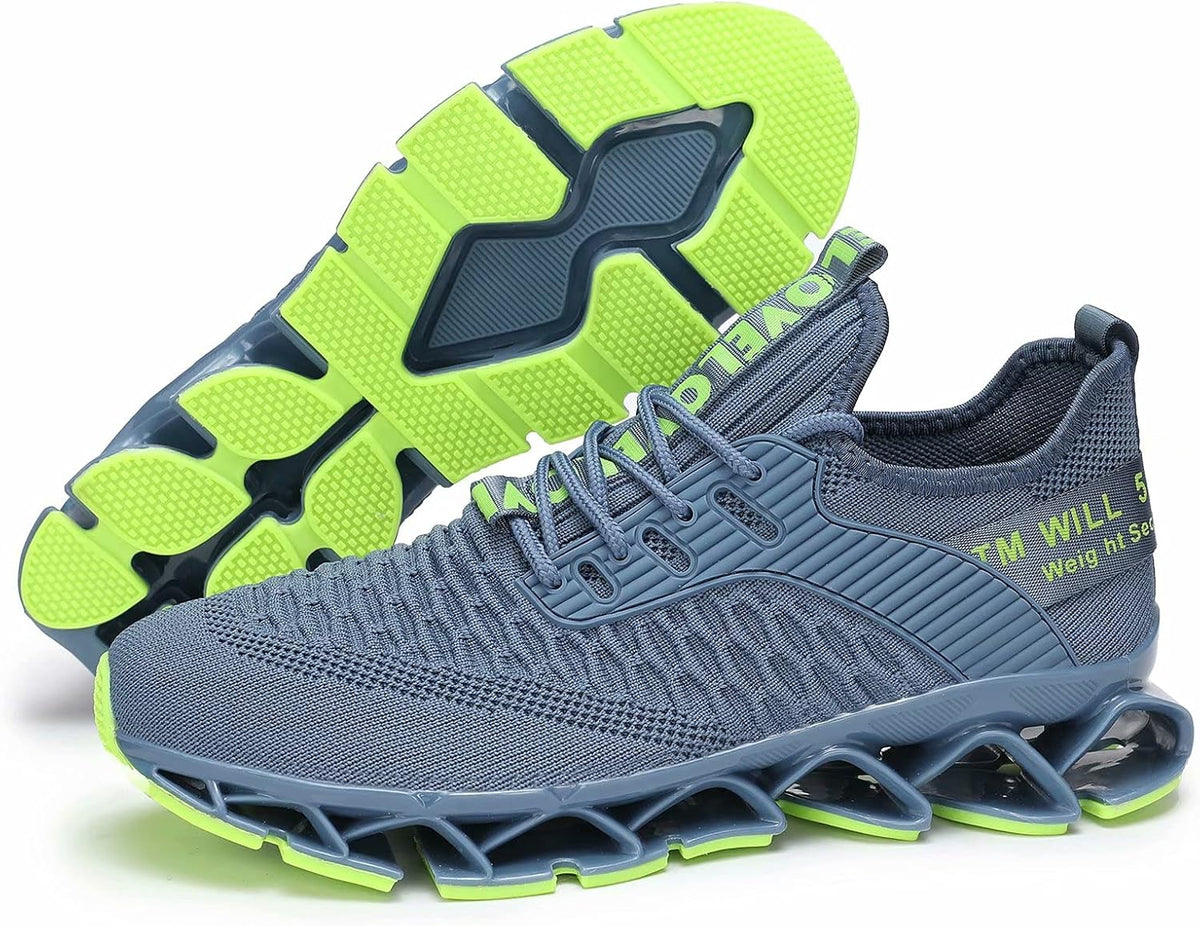 Vooncosir Men's Fashion Sneakers Breathable Mesh Running Shoes Blade Non Slip Soft Sole Casual Athletic Walking Shoes