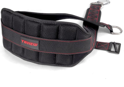 Belt for Belt Squats, Rack Attachment & Squat Machine, Weight Lifting&Powerlifting – Back Support, Low-Profile, Padded Hip & Thigh, Secure Buckle, Heavy Duty