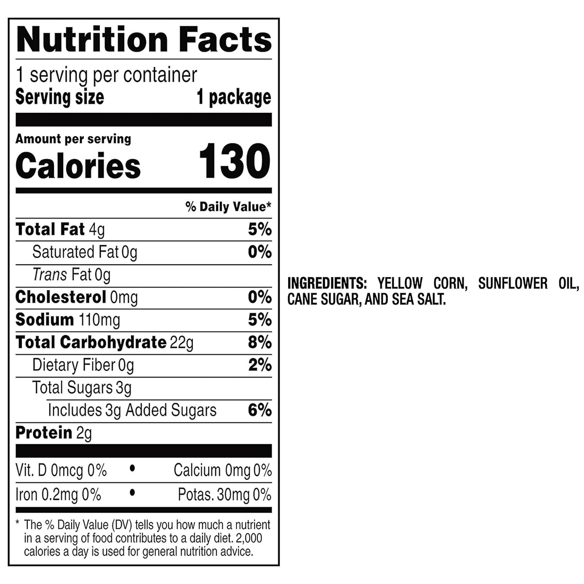 PopCorners Popped Corn Snacks, Kettle Corn, 1 Ounce (Pack of 20) (Packaging May Vary)