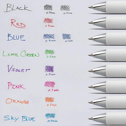 Pentel EnerGel Pearl RTX Retractable Liquid Gel Pen, (0.7mm), Medium Line, Needle Tip, Black Ink, 12 pack (BLN77PW-A)