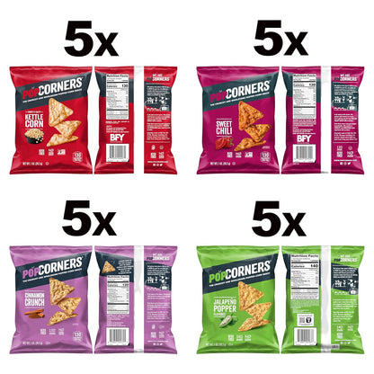 PopCorners Popped Corn Snacks, Sweet Heat Variety Pack, Gluten Free, 1 Oz (Pack of 20)
