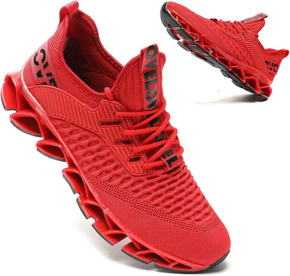 Vooncosir Men's Fashion Sneakers Breathable Mesh Running Shoes Blade Non Slip Soft Sole Casual Athletic Walking Shoes