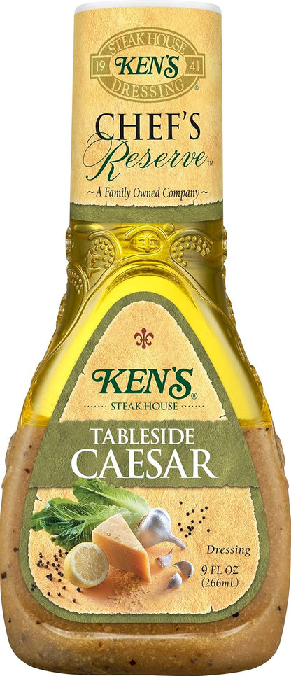 Ken's Steak House Chef's Reserve Tableside Caesar Dressing 9 Ounce (Pack of 1)