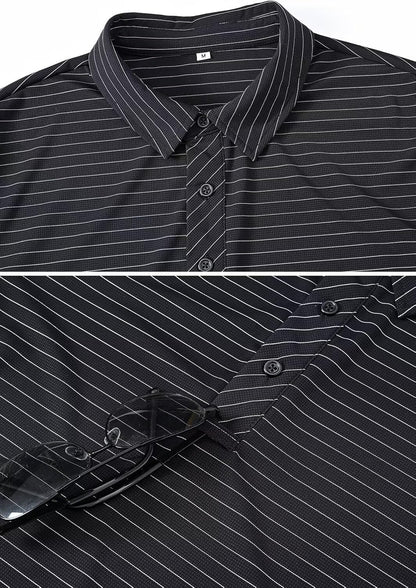 Tyhengta Men's Striped Shirt Short Sleeve Golf Polo Shirts