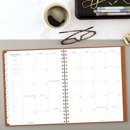 AT-A-GLANCE® Signature Collection 2027 Weekly Monthly Planner, Brown, Large, 8 1/2" x 11"