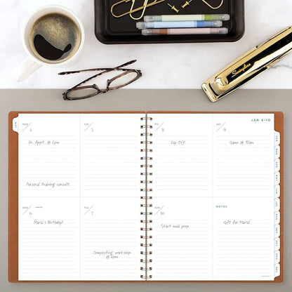 AT-A-GLANCE® Signature Collection 2027 Weekly Monthly Planner, Brown, Large, 8 1/2" x 11"