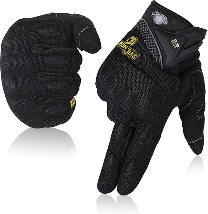 BORLENI Motorcycle Riding Gloves Touch Screen Full Finger Glove Motocross Road Racing Bike Outdoor Sports for Women Men