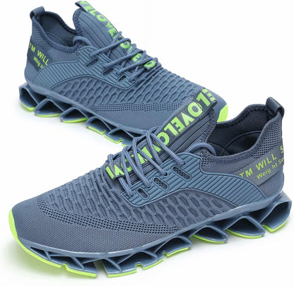 Vooncosir Men's Fashion Sneakers Breathable Mesh Running Shoes Blade Non Slip Soft Sole Casual Athletic Walking Shoes