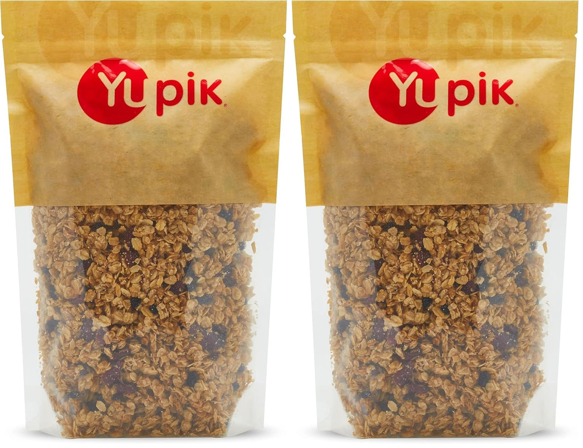 Yupik Granola Cereal, Chunky Berry Patch, 2.2 lb, a granola mix of oats, currants, cranberries, and honey (Pack of 2)