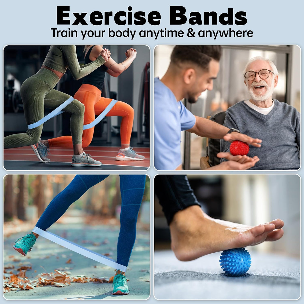 Resistance Bands for Working Out, 6 Packs Exercise Bands, Workout Bands, Pull Up Assistance Bands for Body Stretching Training Physical Therapy Muscle Training for Men & Women