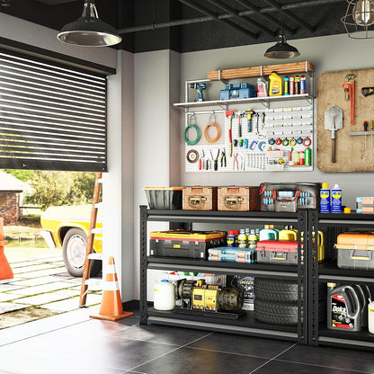 48" W Garage Shelving Heavy Duty, 1500LBS Loads Shelving Units and Storage Racks, 3-Tier Metal Garage Storage Shelves, Industrial Utility Shelf Heavy Duty,48" Wx16 Dx39 H, Black