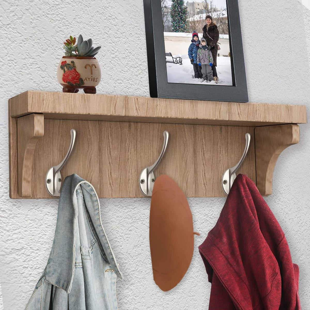 IBosins 30 Pack Heavy Duty Dual Coat Hooks Wall Mounted with 60 Screws Retro Double Hooks Utility Silvery Hooks for Coat, Scarf, Bag, Towel, Key, Cap, Cup, Hat